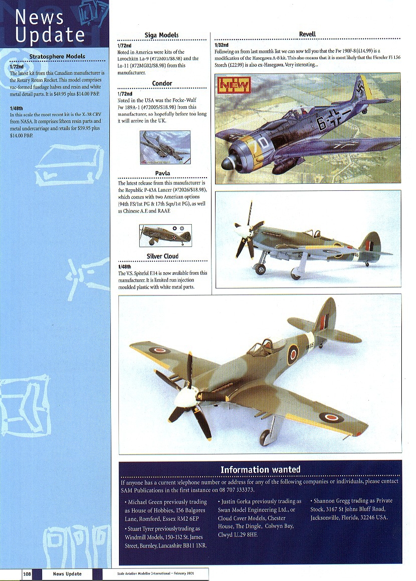 Scale Aviation Modeller International 2001-02